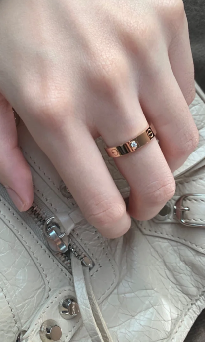 [Lumina]LOVE RING 4MM 1 DIAMOND