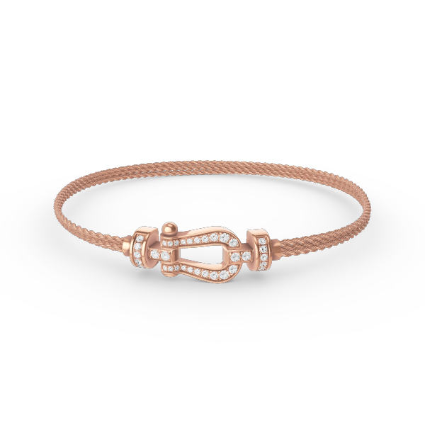 [Lumina]FORCE SMALL HORSESHOE  DIAMOND CHAIN ROPE BRACELET