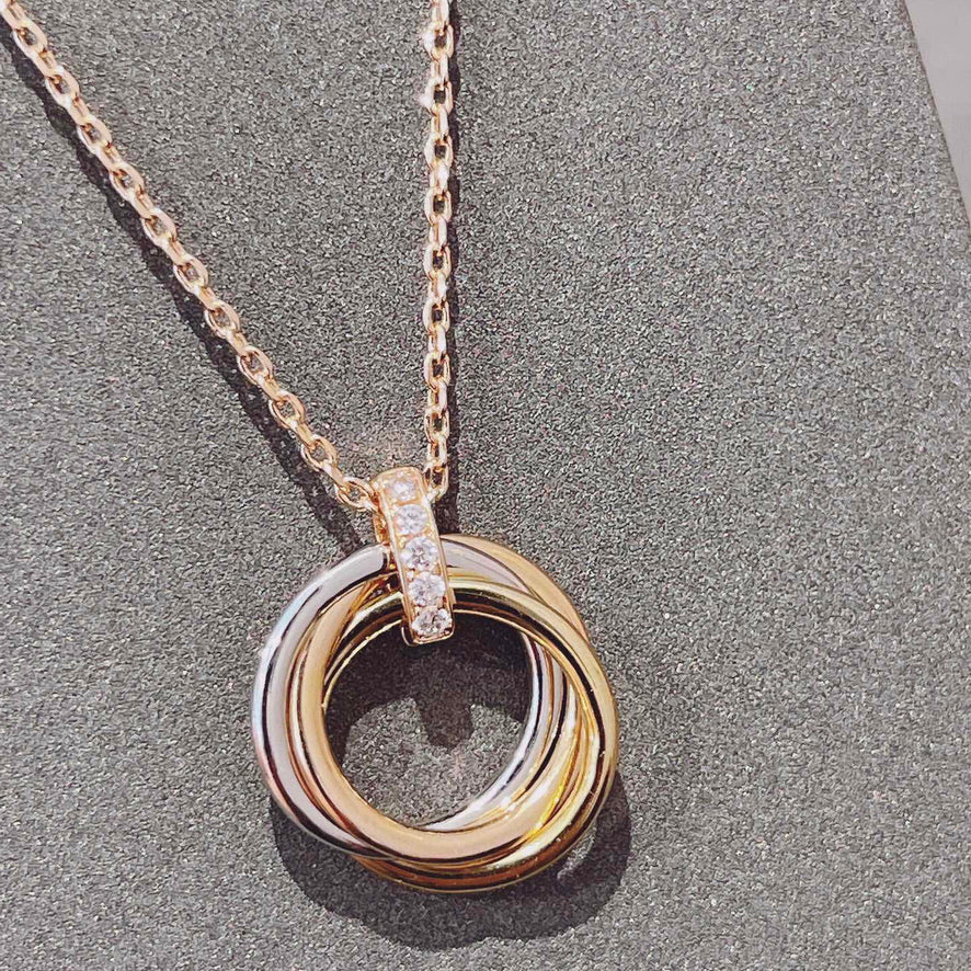 [Lumina]TRINITY NECKLACE GOLD  DIAMONDS