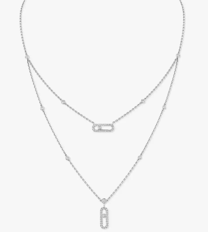 [Lumina]MS Double-Circle Full-Diamond Necklace