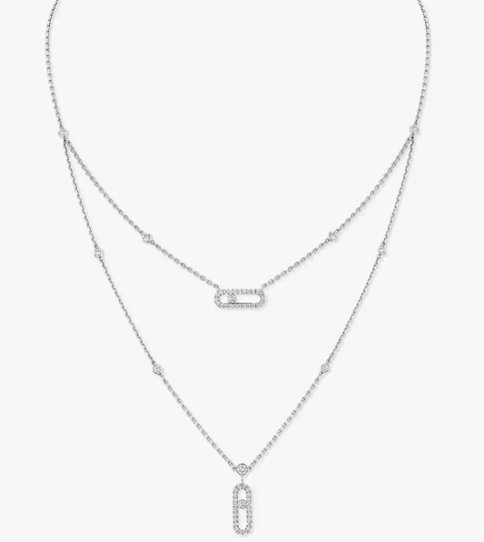 [Lumina]MS Double-Circle Full-Diamond Necklace
