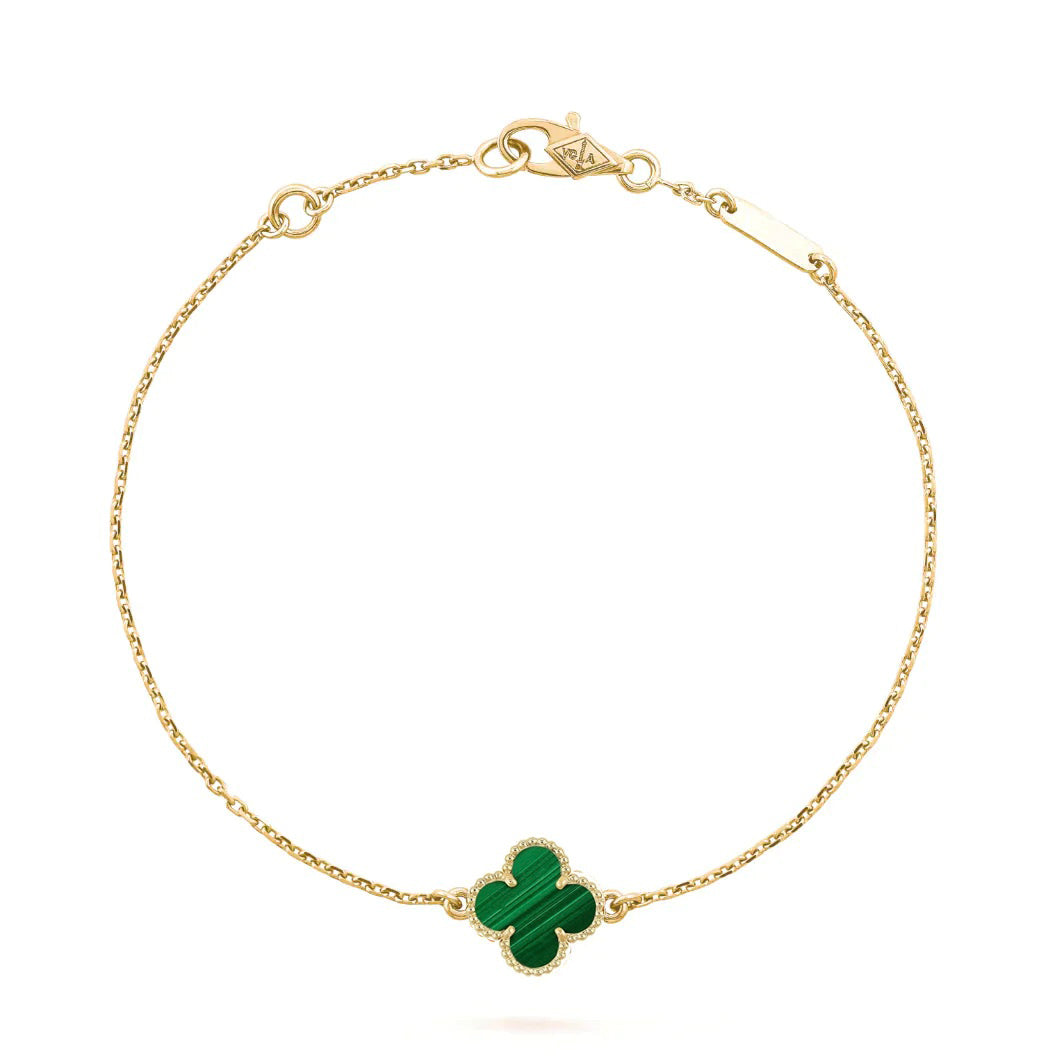[Lumina]CLOVER BRACELET MALACHITE 1 MOTIF