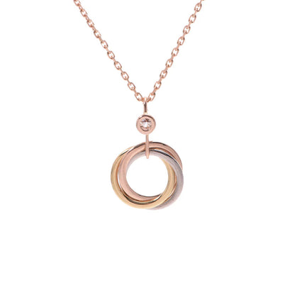 [Lumina]TRINITY SILVER GOLD PINK GOLD NECKLACE
