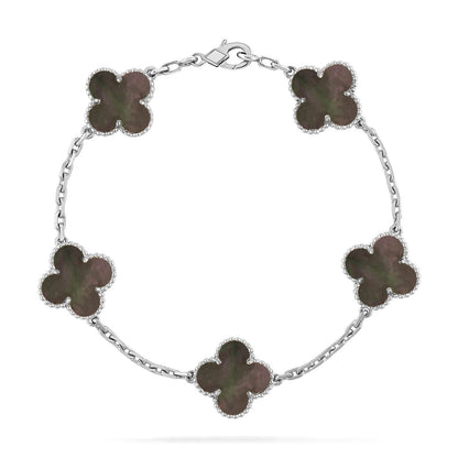 [Lumina] CLOVER 5 MOTIF GRAY MOP BRACELET COLLECTION