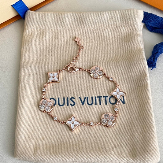 [Lumina]SIX FLOWERS PINK GOLD DIAMOND BRACELET