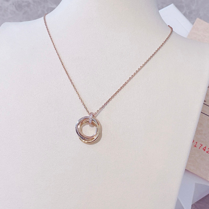 [Lumina]TRINITY NECKLACE GOLD  DIAMONDS