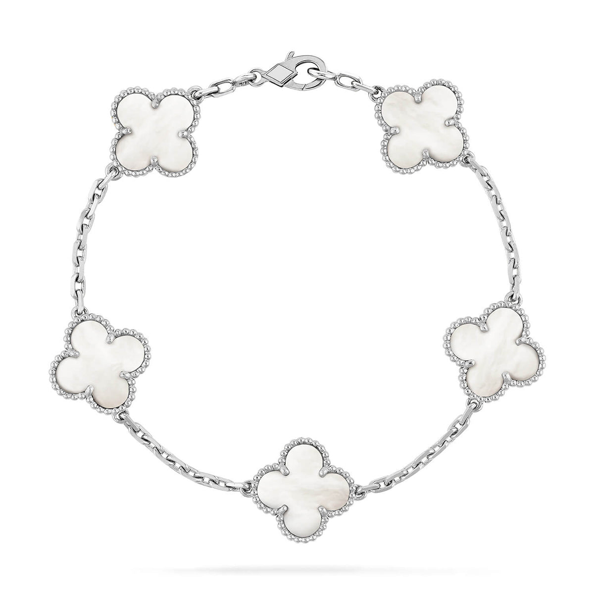 [Lumina]CLOVER WHITE PEARL MOP 5 MOTIF BRACELET COLLECTION