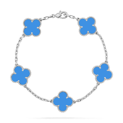 [Lumina] CLOVER 5 MOTIF BLUE AGATE BRACELET COLLECTION