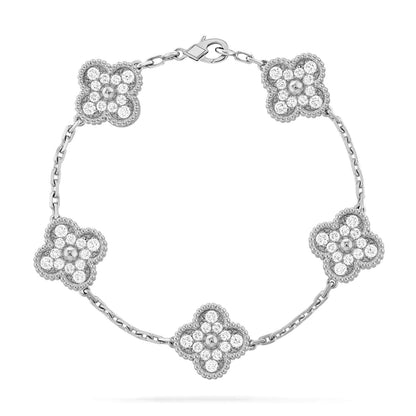 [Lumina] CLOVER 5 MOTIF FULL DIAMOND BRACELET COLLECTION