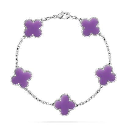 [Lumina]CLOVER 5 MOTIF LIGHT PURPLE BRACELET COLLECTION