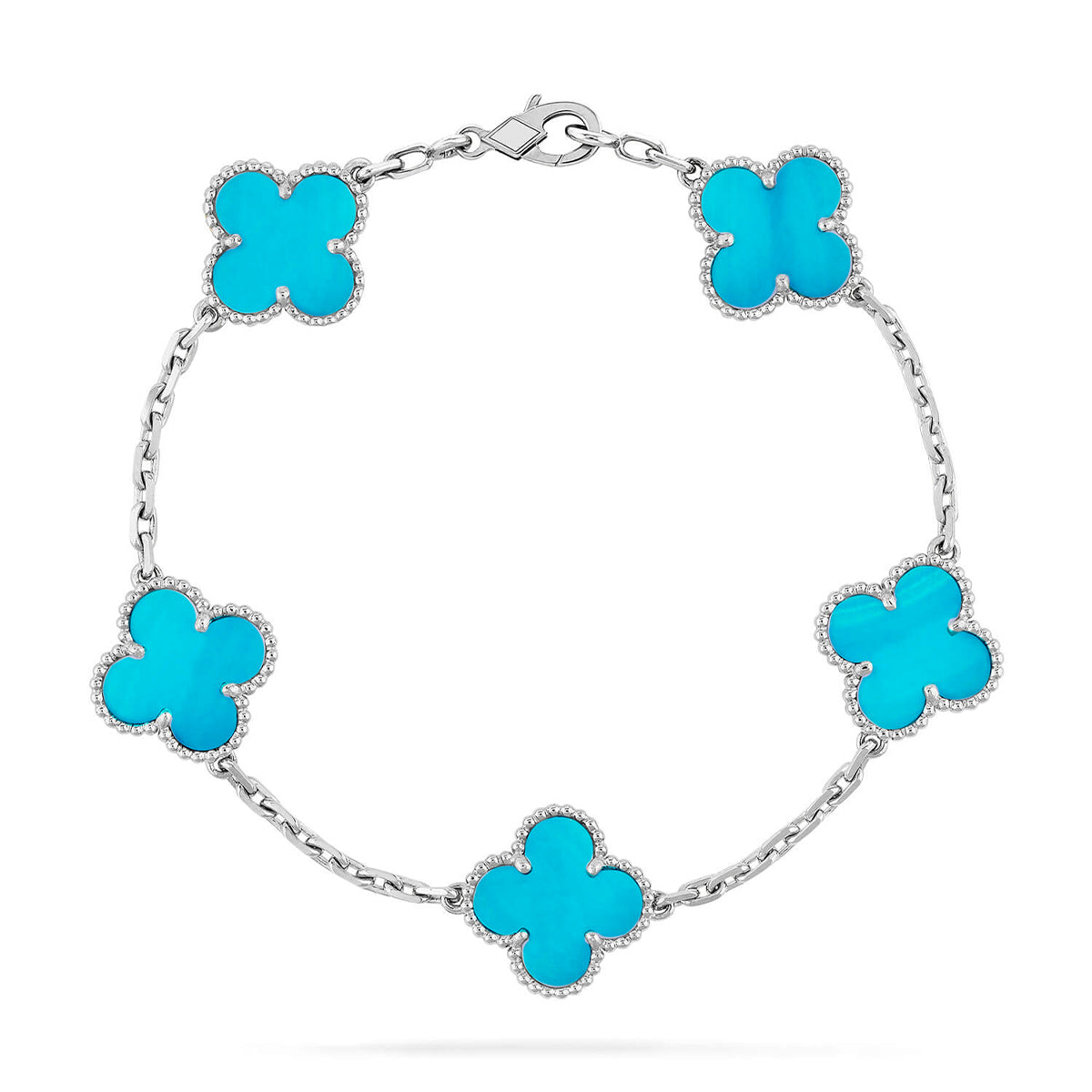 [Lumina] CLOVER 5 MOTIF TURQUOISE BRACELET COLLECTION