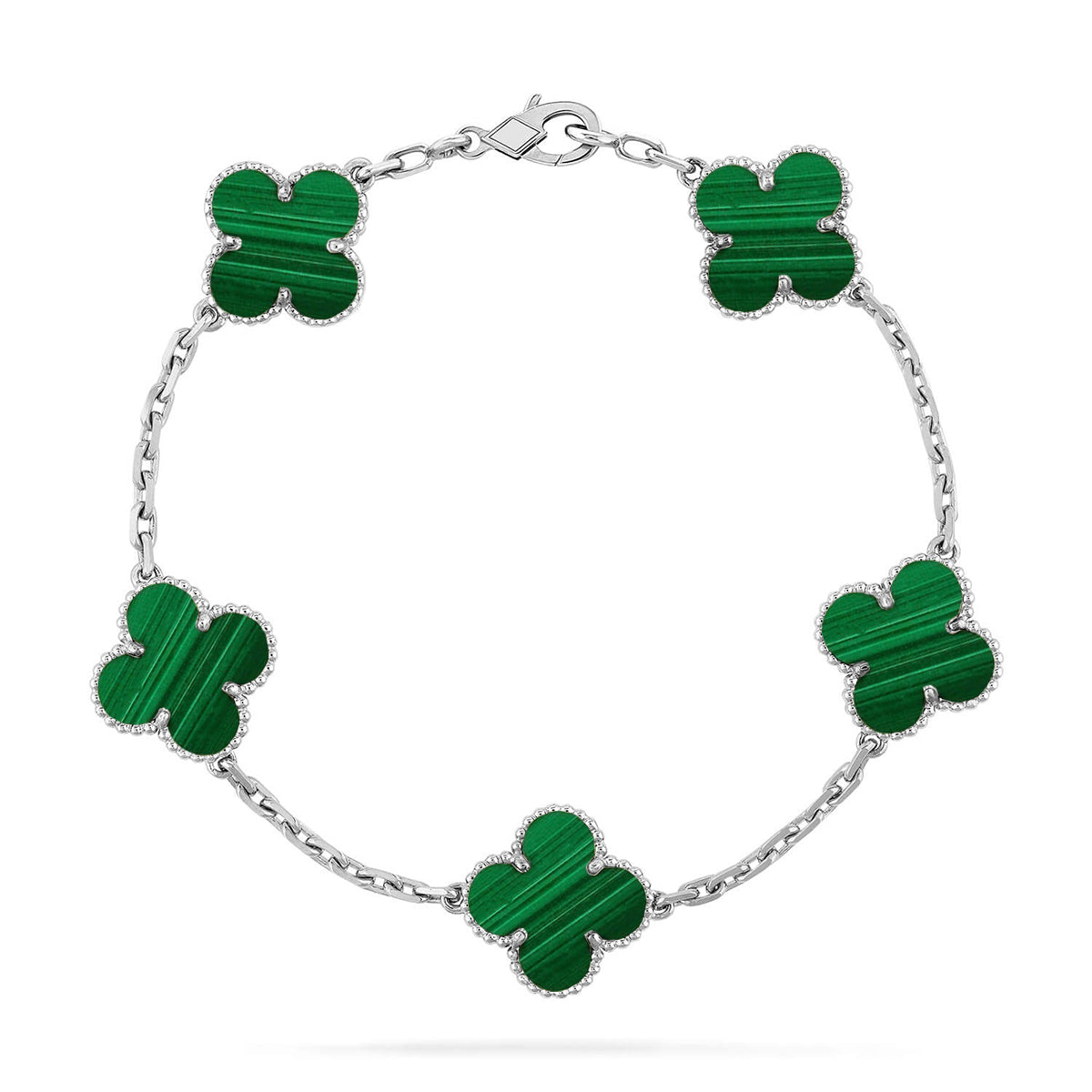 [Lumina] CLOVER 5 MOTIF MALACHITE BRACELET COLLECTION