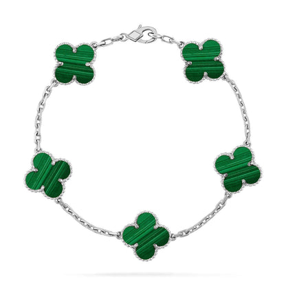 [Lumina] CLOVER 5 MOTIF MALACHITE BRACELET COLLECTION