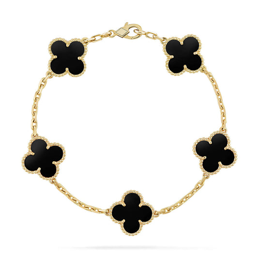 [Lumina] CLOVER 5 MOTIF ONYXS BRACELET COLLECTION