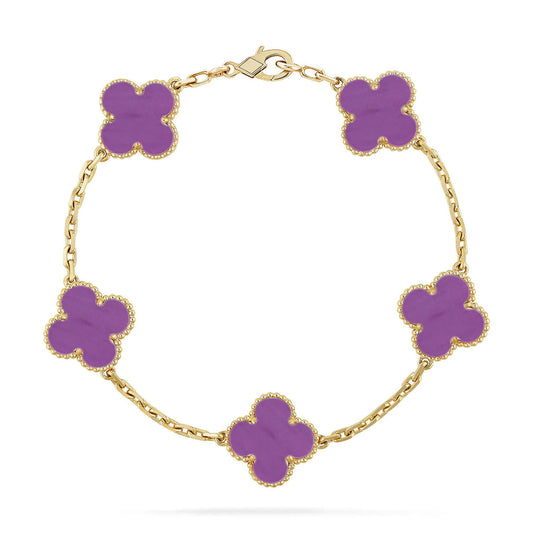 [Lumina] CLOVER 5 MOTIF VIOLET BRACELET COLLECTION