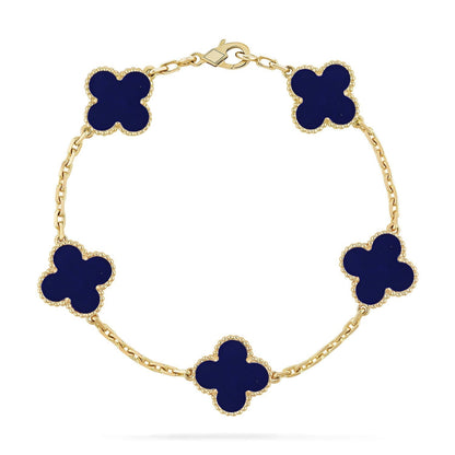 [Lumina]CLOVER 5 MOTIF LAPIS LAZULI BRACELET COLLECTION