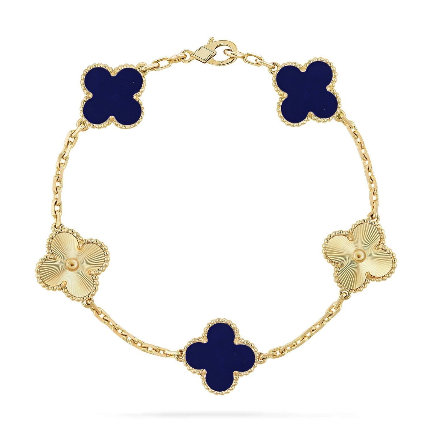 [Lumina]CLOVER 5 MOTIF LAPIS LAZULI BRACELET COLLECTION
