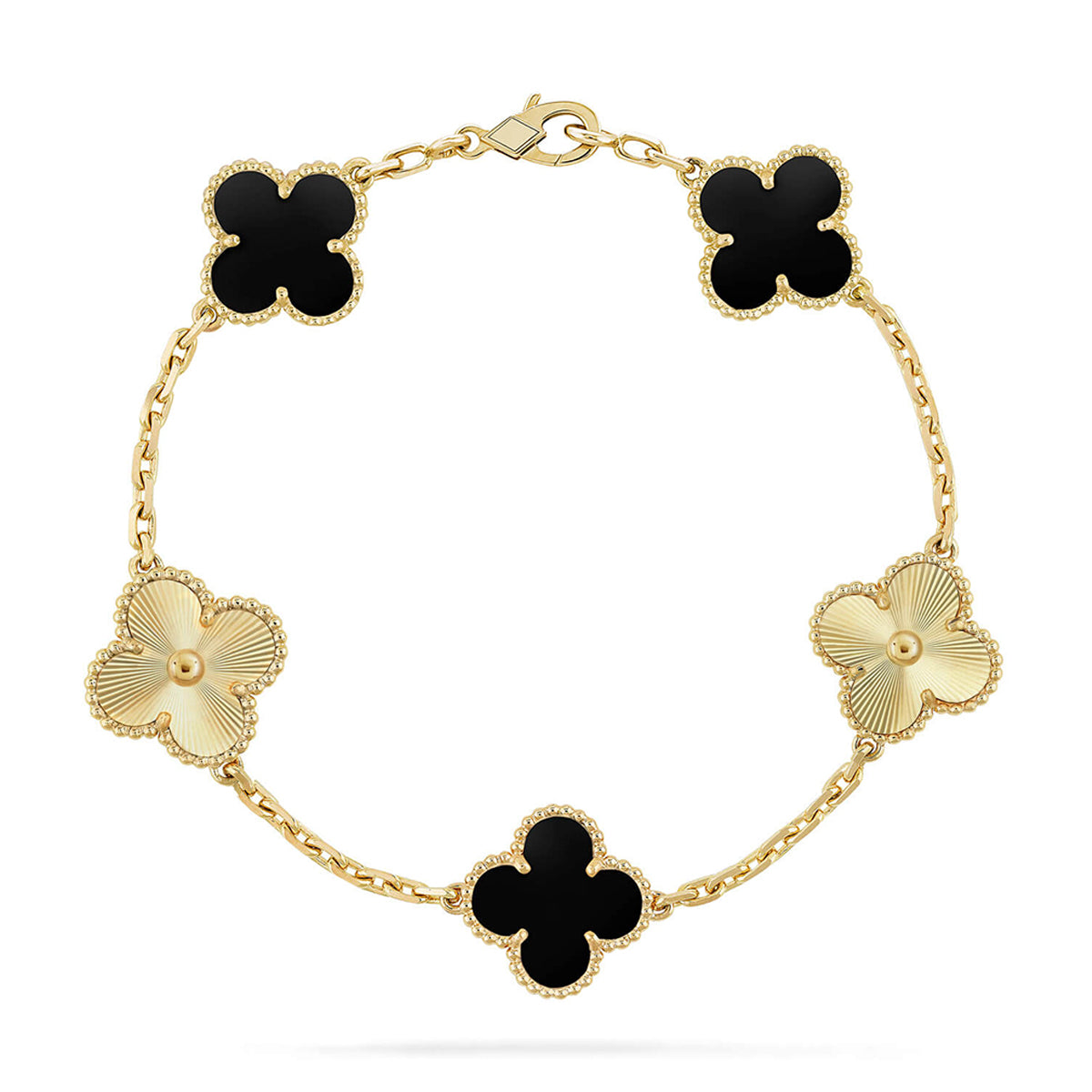 [Lumina] CLOVER 5 MOTIF ONYXS BRACELET COLLECTION