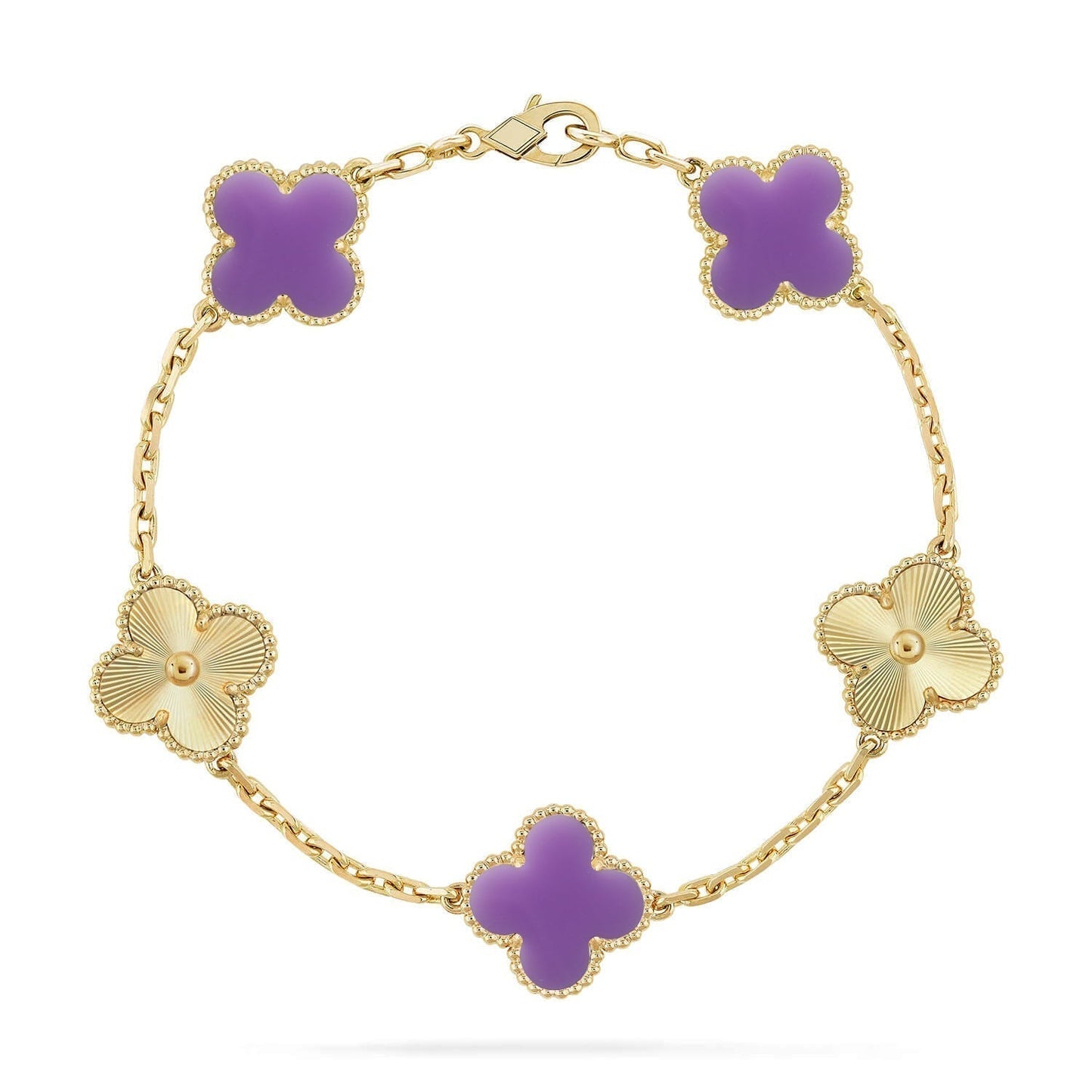 [Lumina]CLOVER 5 MOTIF LIGHT PURPLE BRACELET COLLECTION