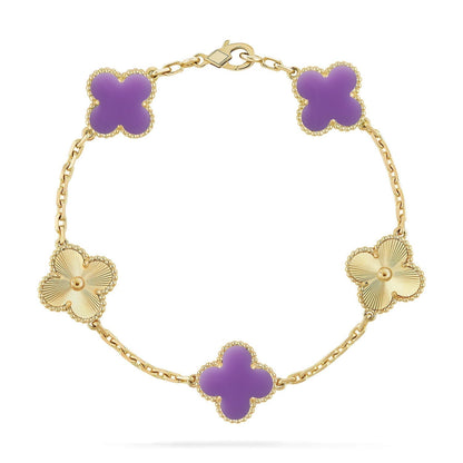 [Lumina]CLOVER 5 MOTIF LIGHT PURPLE BRACELET COLLECTION