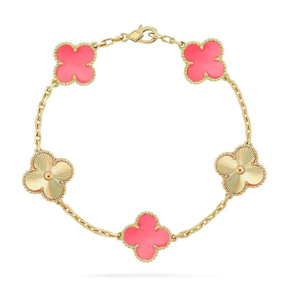 [Lumina] CLOVER 5 MOTIFS  PINK MOP BRACELET COLLECTION