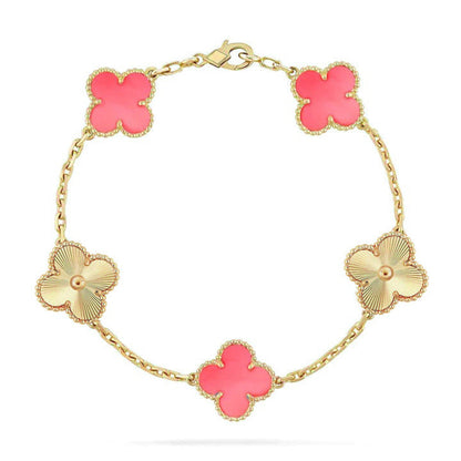 [Lumina] CLOVER 5 MOTIFS  PINK MOP BRACELET COLLECTION