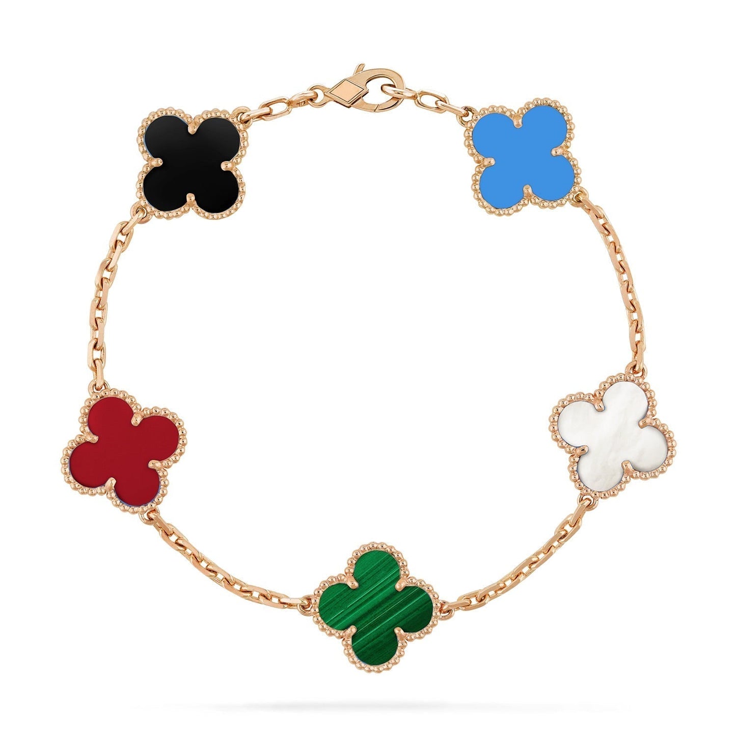 [Lumina]CLOVER 5 MOTIFS MULTICOLOR BRACELET