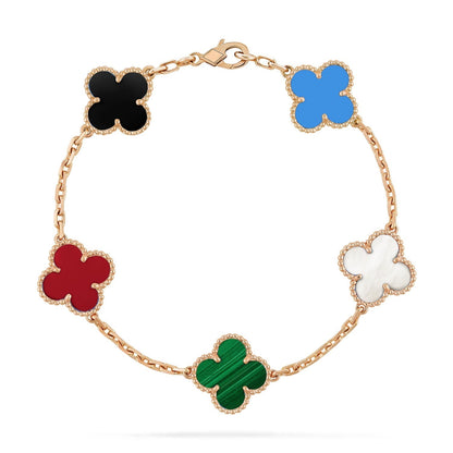 [Lumina]CLOVER 5 MOTIFS MULTICOLOR BRACELET