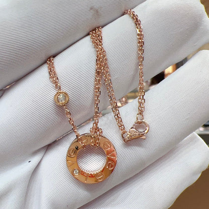 [Lumina]LOVE NECKLACE 16MM 2 DIAMONDS