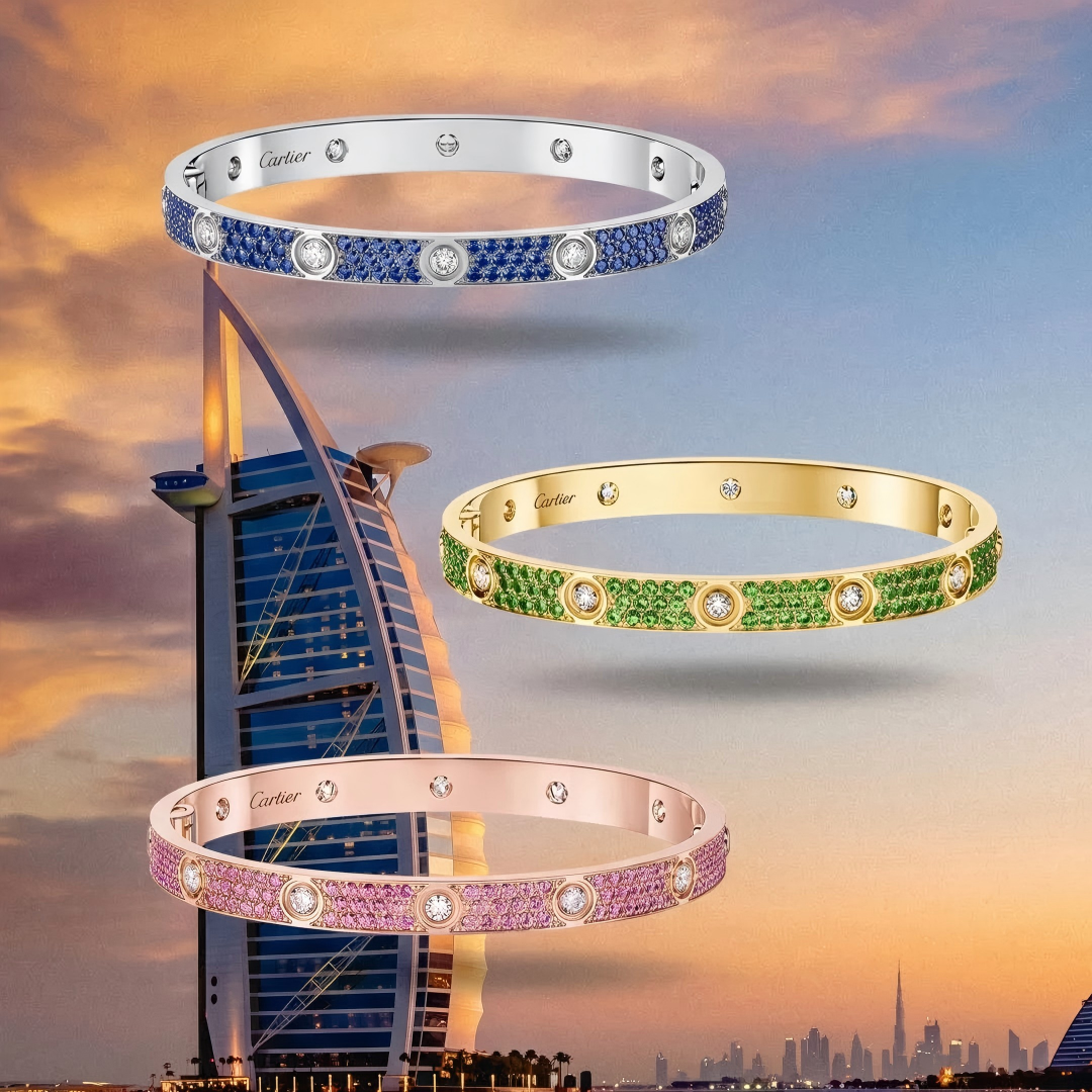 [Lumina]2026 PAVE GEMSTONE LOVE BRACELET 6.1MM 10 DIAMONDS