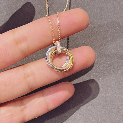 [Lumina]TRINITY NECKLACE GOLD  DIAMONDS