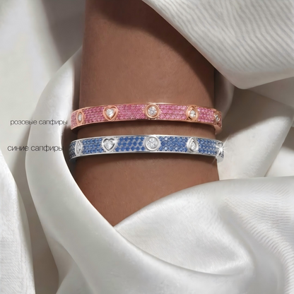 [Lumina]2026 PAVE GEMSTONE LOVE BRACELET 6.1MM 10 DIAMONDS