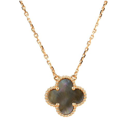 [Lumina]CLOVER 15MM  GRAY MOTHER OF PEARL NECKLACE