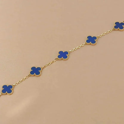 [Lumina] CLOVER 5 MOTIF BLUE AGATE BRACELET COLLECTION