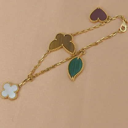 [Lumina]LUCKY SPRING 5 MOTIF GOLD BRACELET