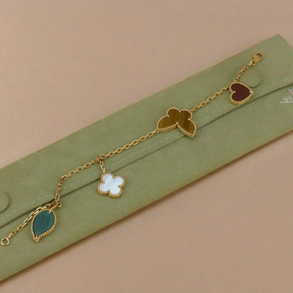 [Lumina]LUCKY SPRING 5 MOTIF GOLD BRACELET