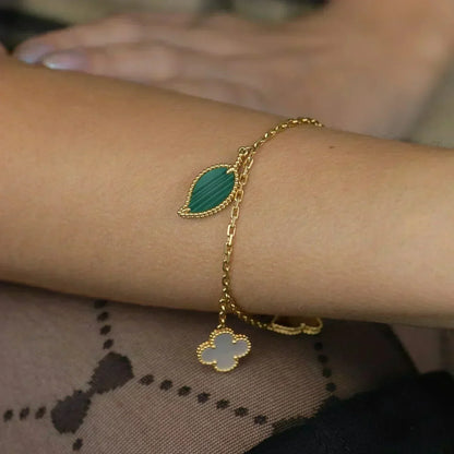[Lumina]LUCKY SPRING 5 MOTIF GOLD BRACELET