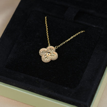 [Lumina]CLOVER 15MM  BRONZING NECKLACE