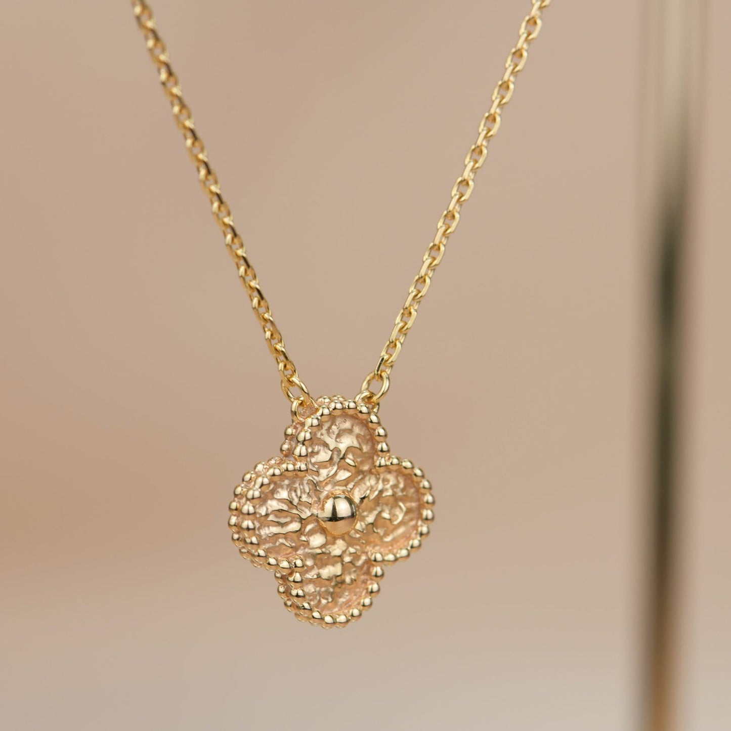 [Lumina]CLOVER 15MM  BRONZING NECKLACE