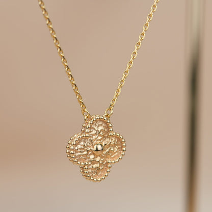 [Lumina]CLOVER 15MM  BRONZING NECKLACE