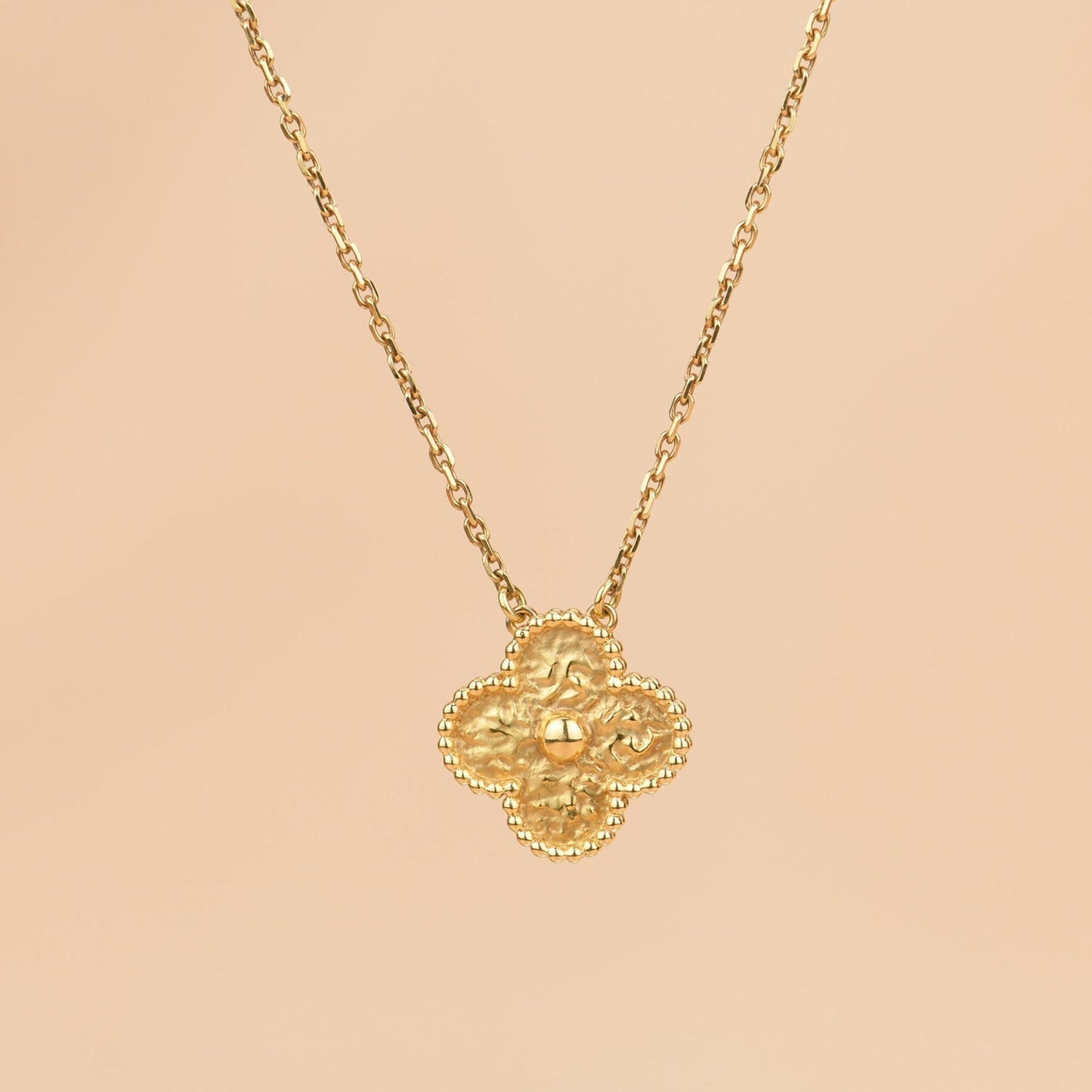[Lumina]CLOVER 15MM  BRONZING NECKLACE