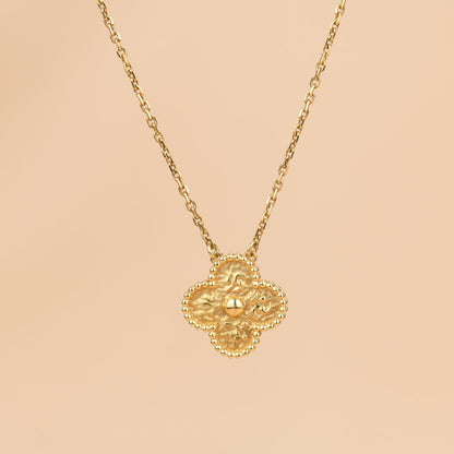 [Lumina]CLOVER 15MM  BRONZING NECKLACE