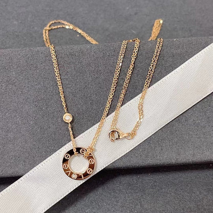 [Lumina]LOVE NECKLACE 16MM 2 DIAMONDS