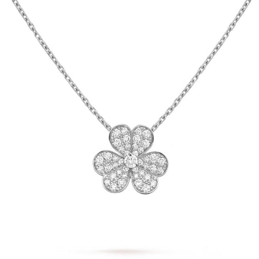 [Lumina]CLOVER DIAMOND NECKLACE SILVER