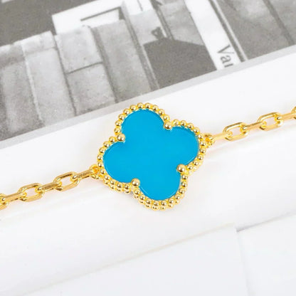 [Lumina] CLOVER 5 MOTIF TURQUOISE BRACELET COLLECTION