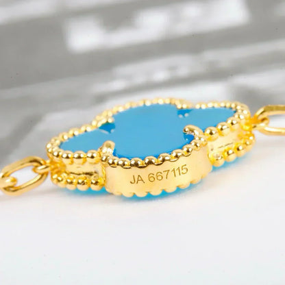 [Lumina] CLOVER 5 MOTIF TURQUOISE BRACELET COLLECTION
