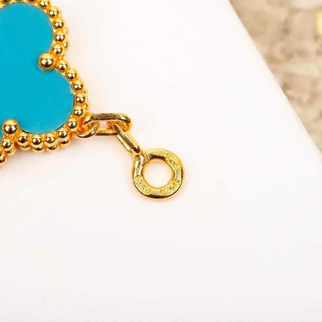 [Lumina] CLOVER 5 MOTIF TURQUOISE BRACELET COLLECTION