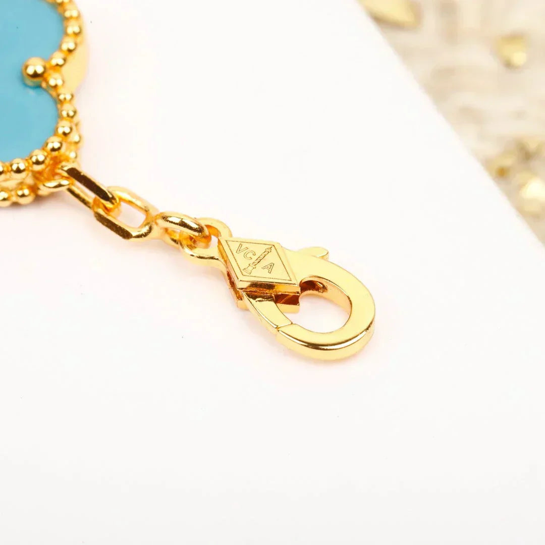 [Lumina] CLOVER 5 MOTIF TURQUOISE BRACELET COLLECTION