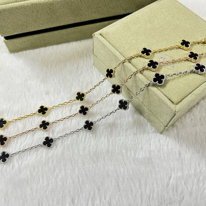 [Lumina]CLOVER 6 MOTIF  ONYXS BRACELET-w