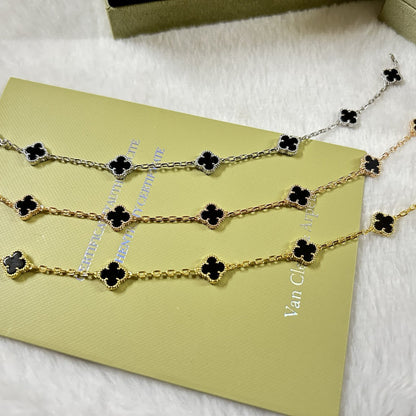 [Lumina]CLOVER 6 MOTIF  ONYXS BRACELET-w